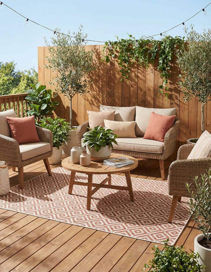 Detail image of 5' 3 x 8' Washable Jill Zarin Costa Rica Indoor / Outdoor Rug