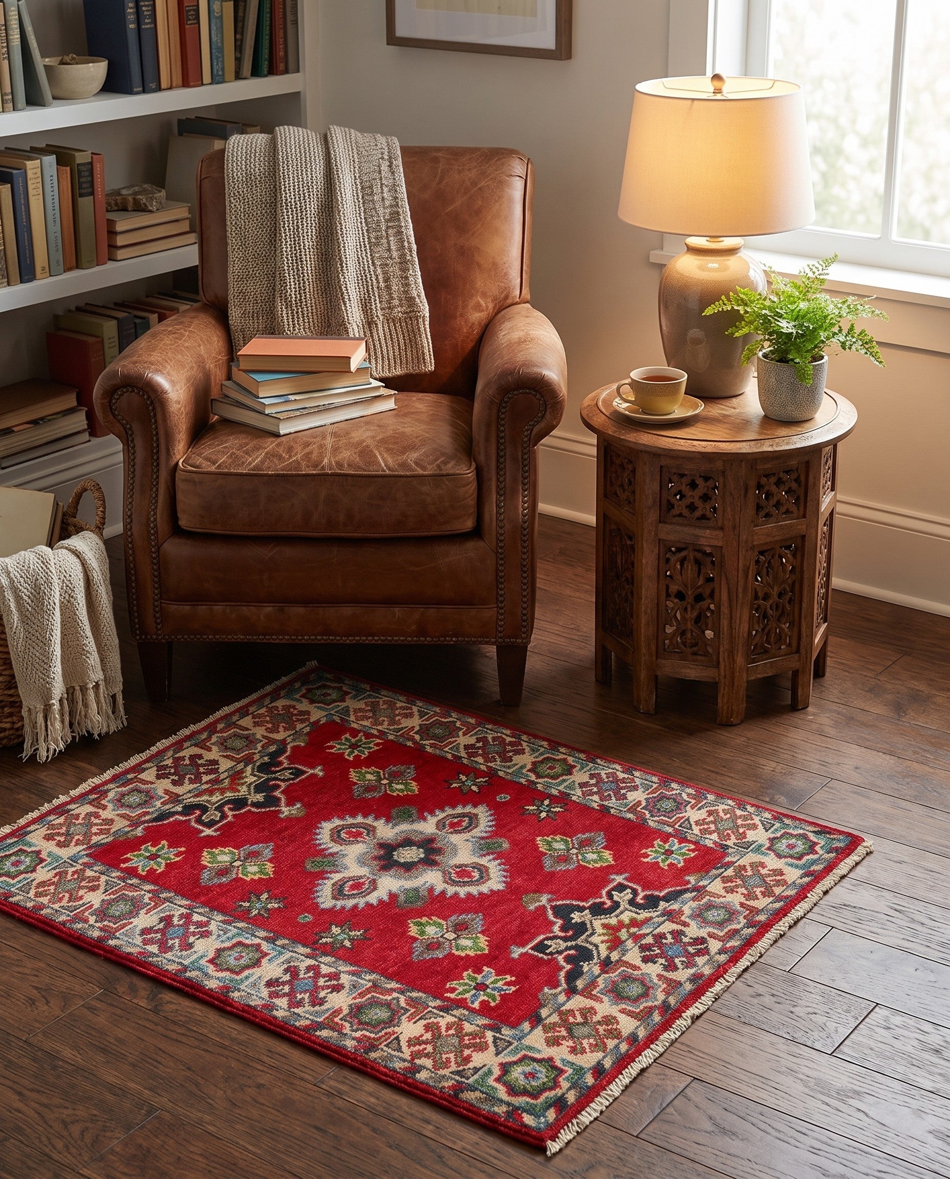2' x 2' 9 Hand Knotted Kazak Rug