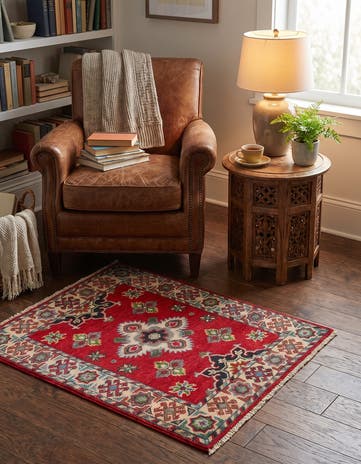 2' x 2' 9 Hand Knotted Kazak Rug