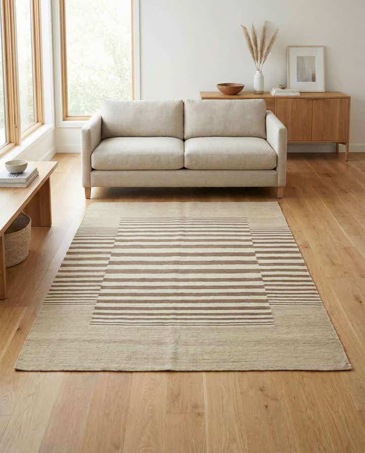 4' 2 x 5' 9 Hand Woven Kilim Modern Wool Rug