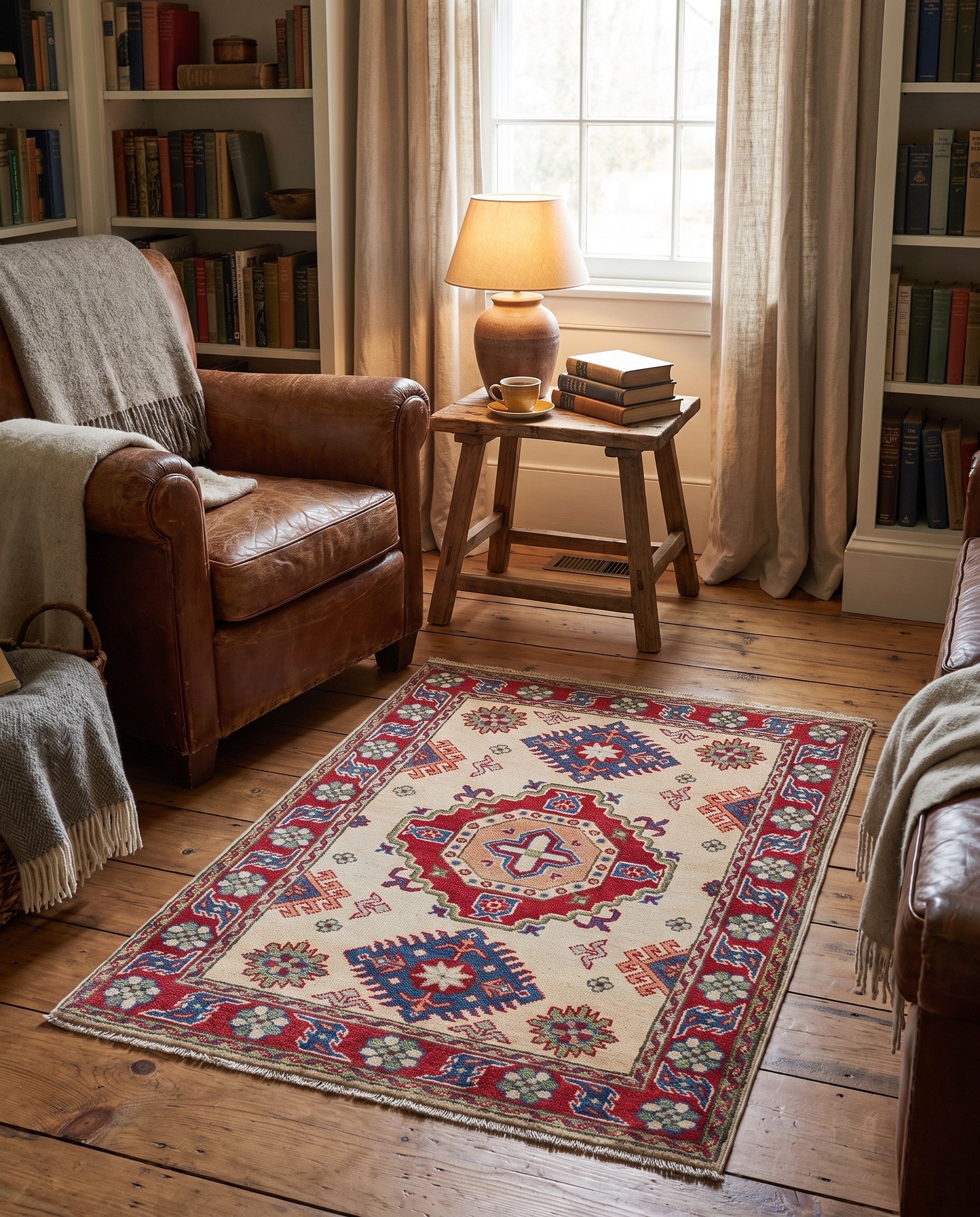 2' 9 x 3' 11 Hand Knotted Kazak Rug