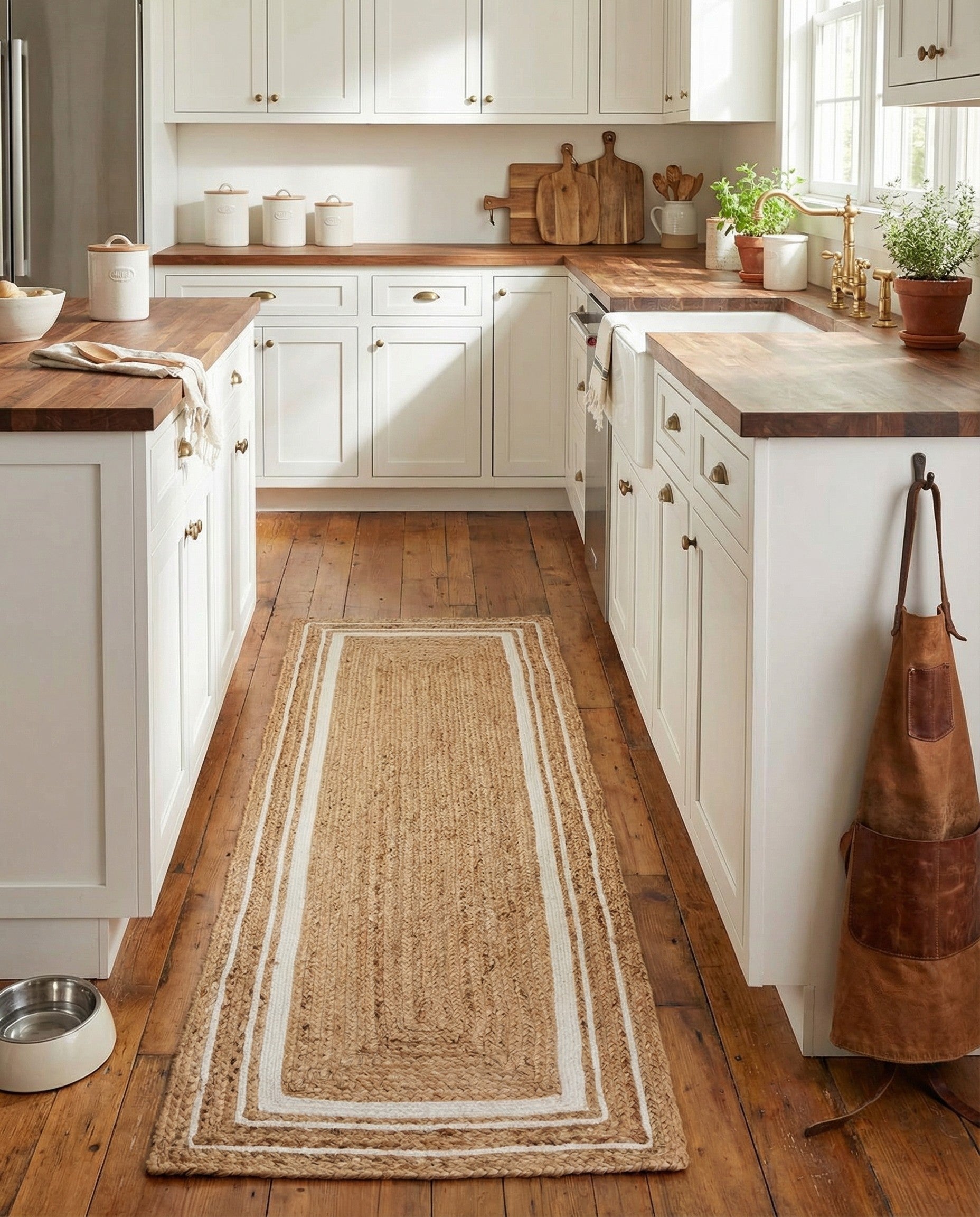 2' 6 x 6' 1  Hand Braided Jute Runner Rug