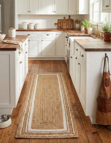 2' 6 x 6' 1 Handmade Braided Jute Runner Rug