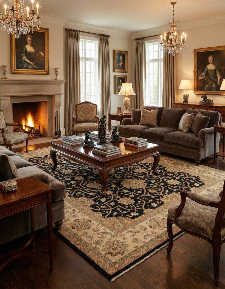 Detail image of 10' 3 x 13' 8 Hand Knotted Peshawar Ziegler Rug