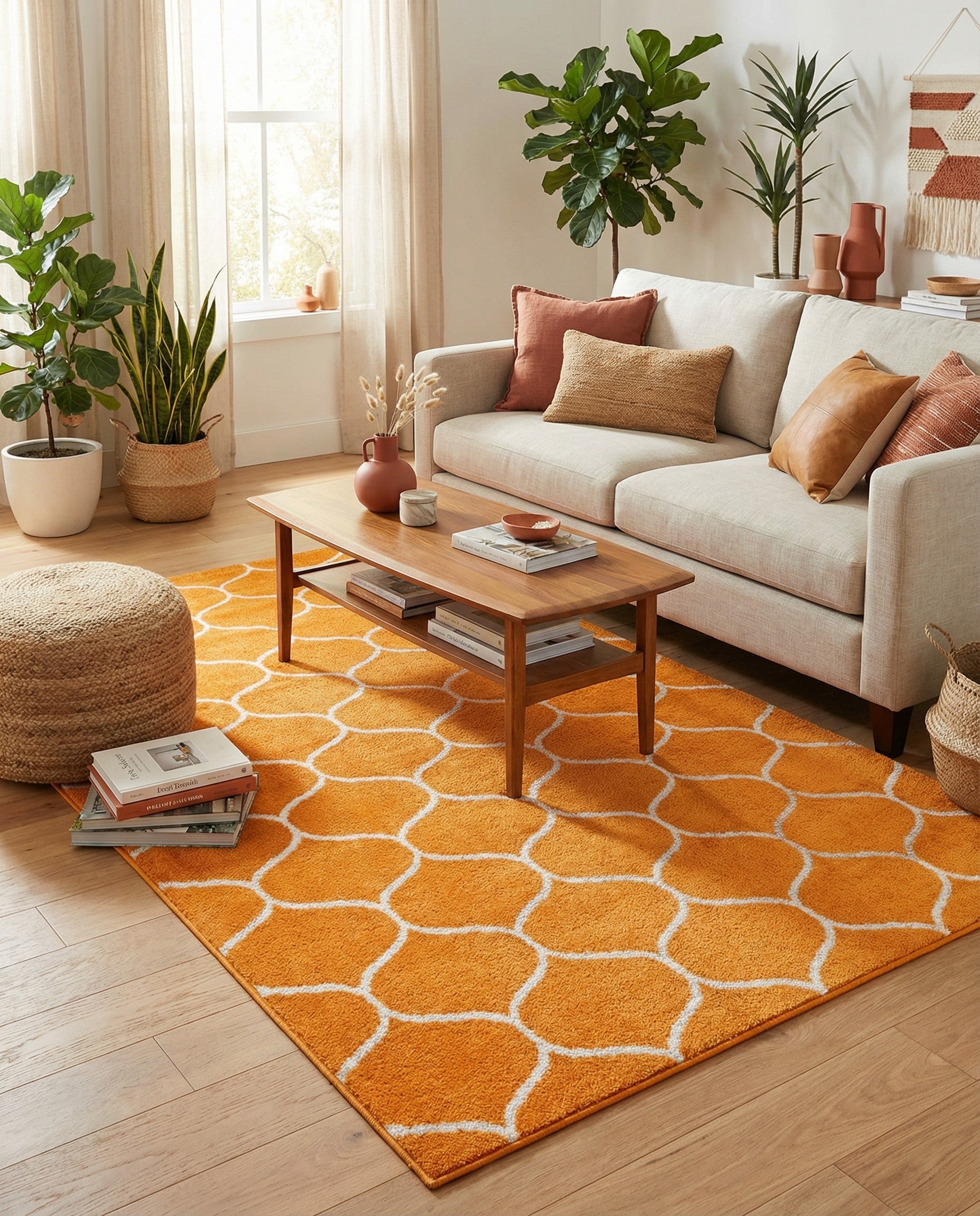 5' 3 x 8' Trellis Frieze Rug