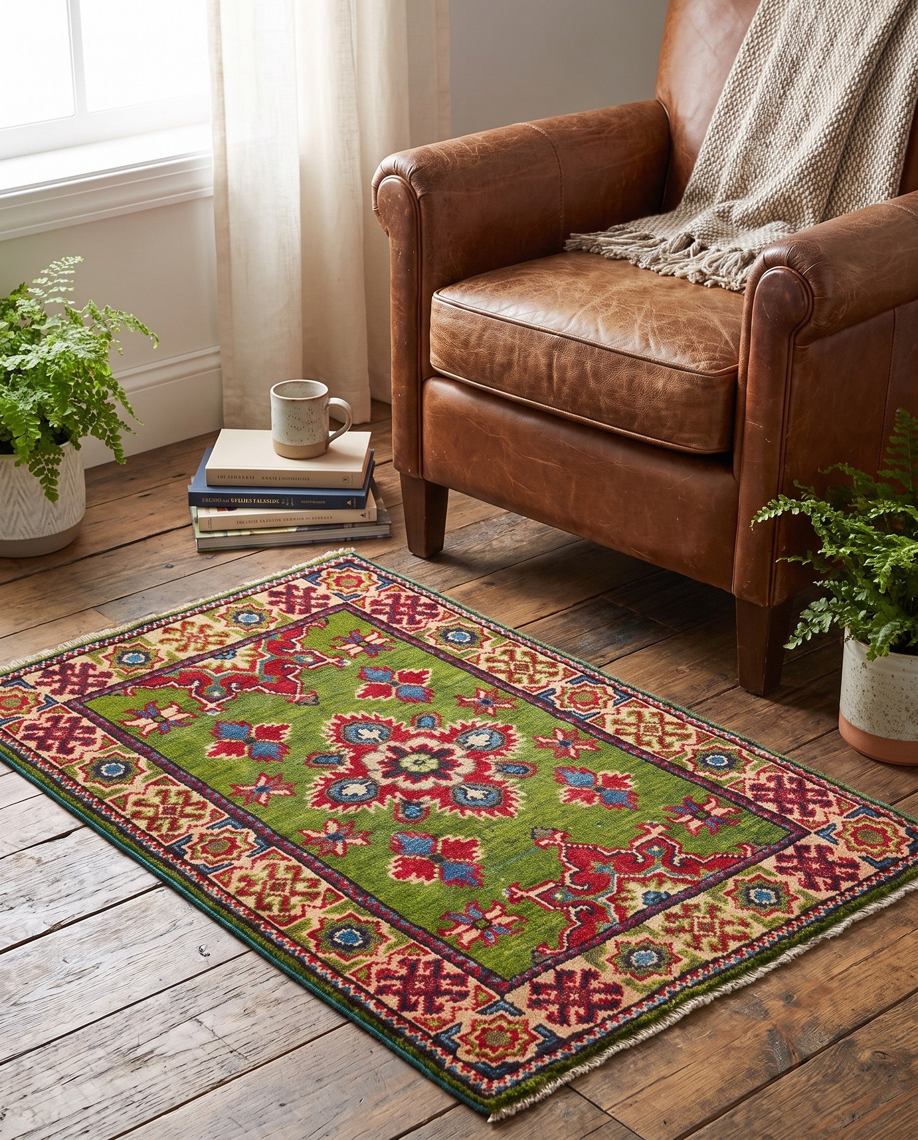 2' x 3' Hand Knotted Kazak Rug
