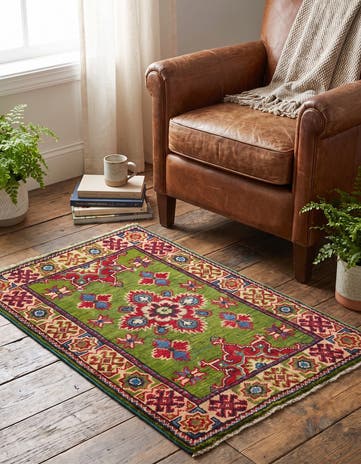 2' x 3' Hand Knotted Kazak Rug