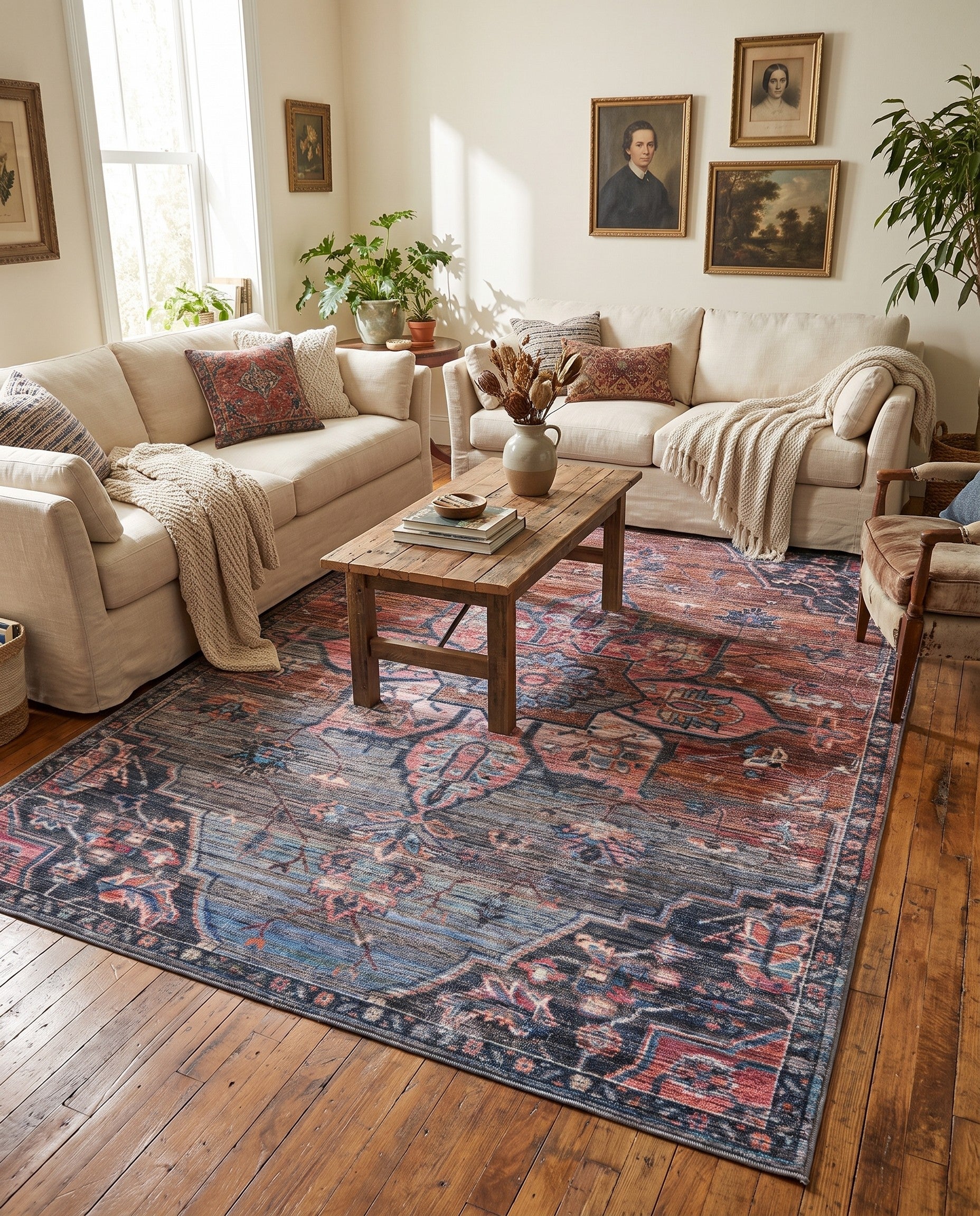 7' 3 x 10' Washable Nostalgia Rug