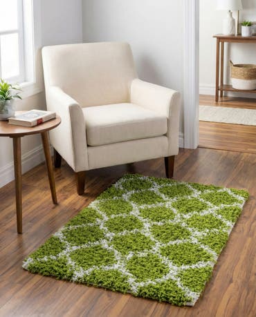  2' x 3' Lattice Shag Rug