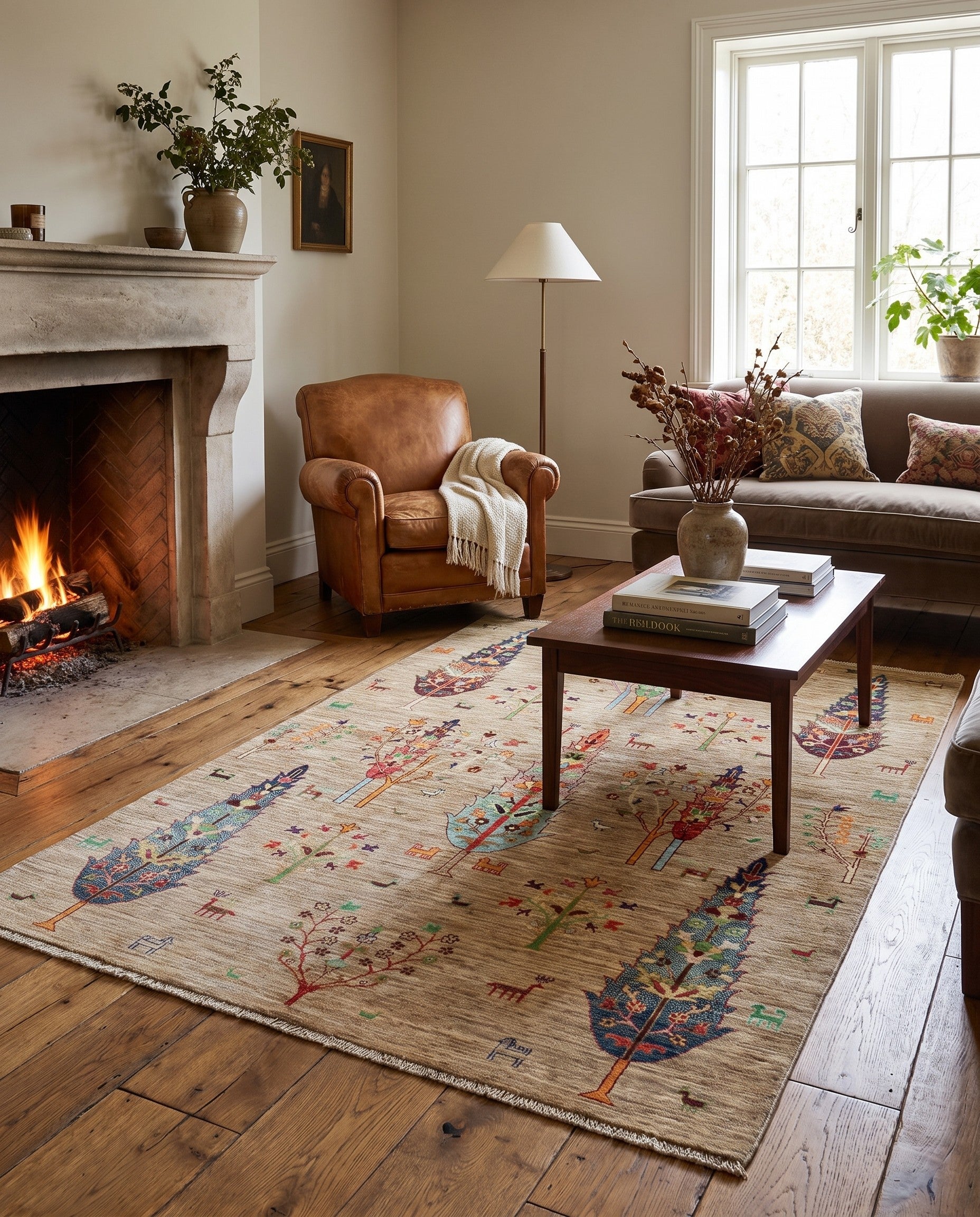 5' 8 x 8' 3 Hand Knotted Ariana Ziegler Rug