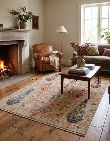 5' 8 x 8' 3 Hand Knotted Ariana Ziegler Rug