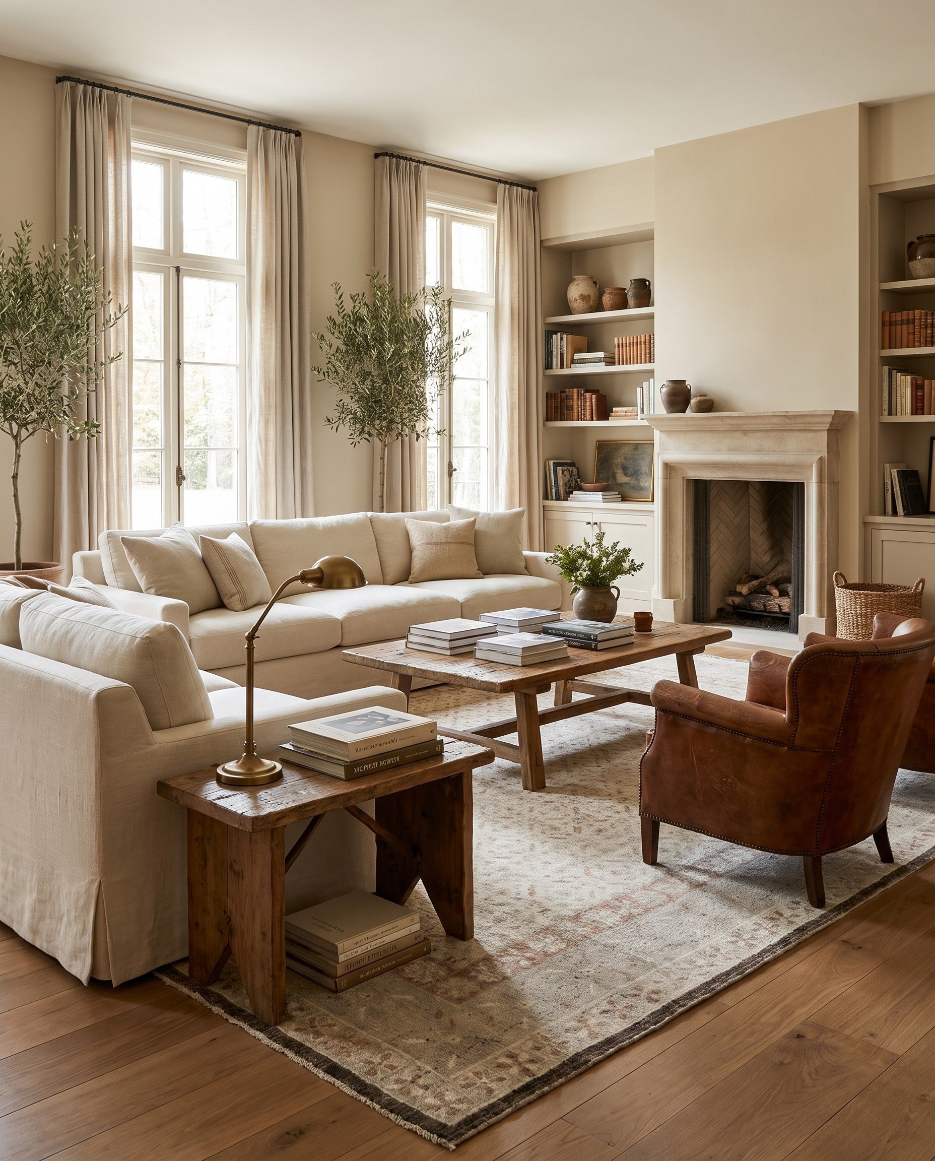 9' 4 x 11' 11 Hand Knotted Oushak Wool Rug