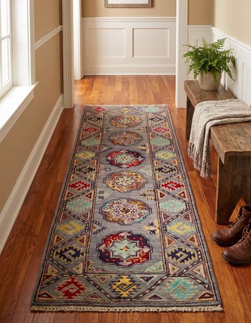 2' x 6' 1 Hand Knotted Kazak Runner Rug