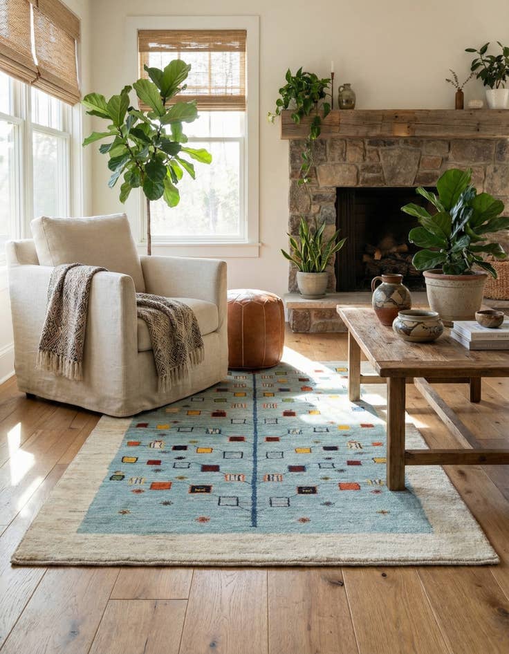 Detail image of 3' 2 x 5' Kashkuli Wool Rug