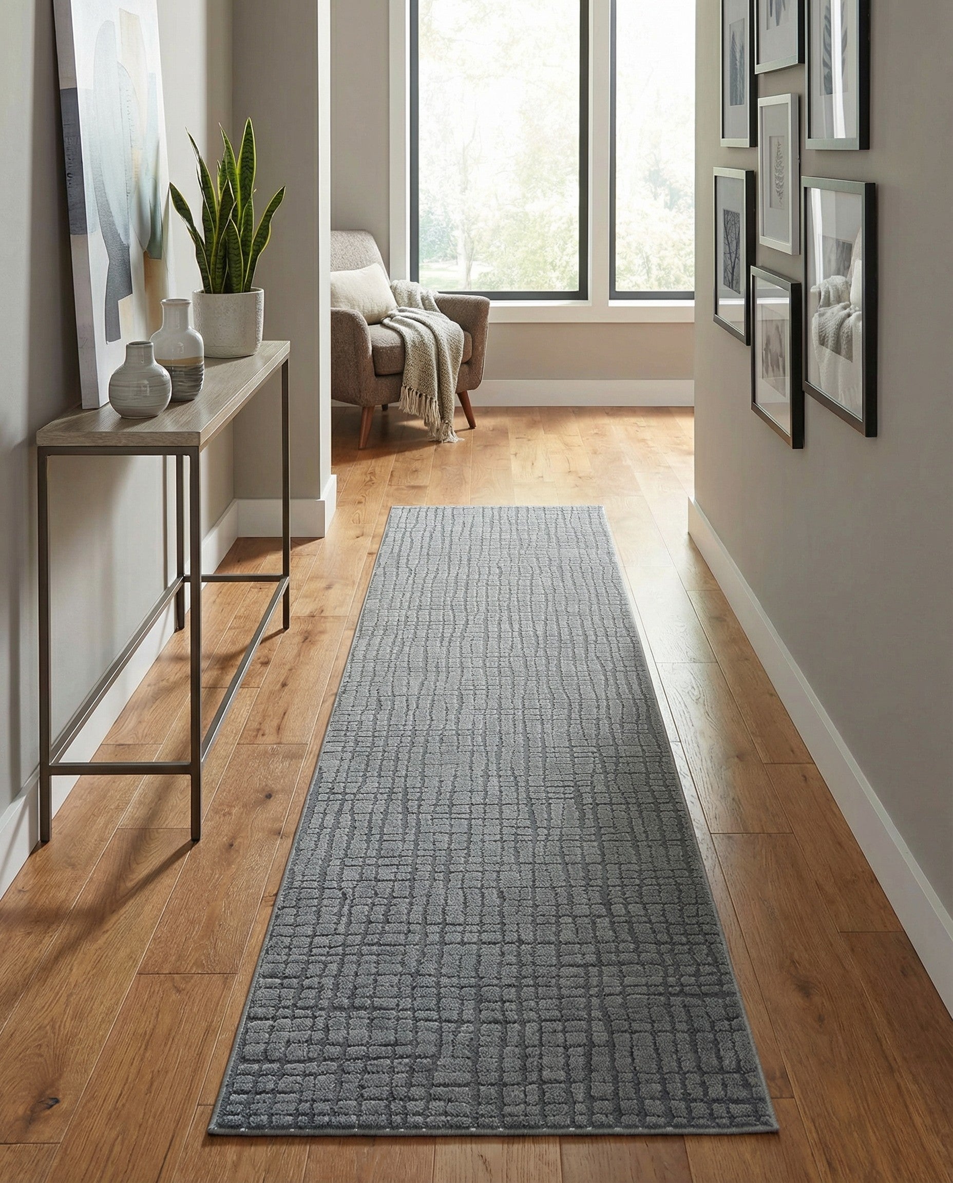 2' 7 x 12' Textura Designer Runner Rug