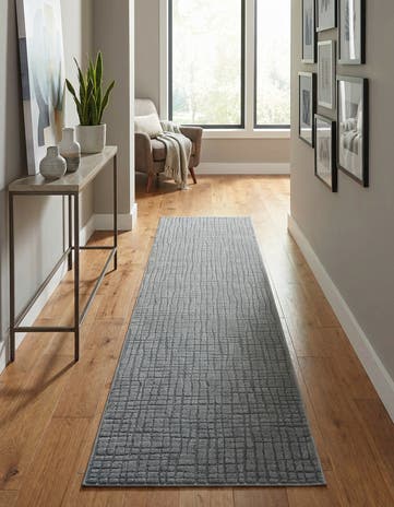 Serenity Blue Textura Designer Runner Rug