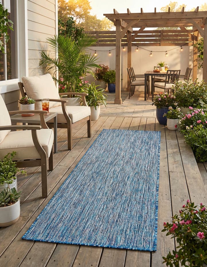 2' x 6' Easy-Clean Solid Indoor / Outdoor ...