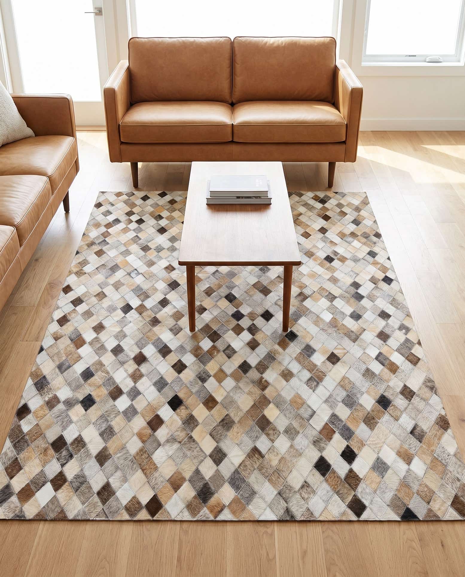 4' 1 x 5' 11 Cowhide Stocks Rug