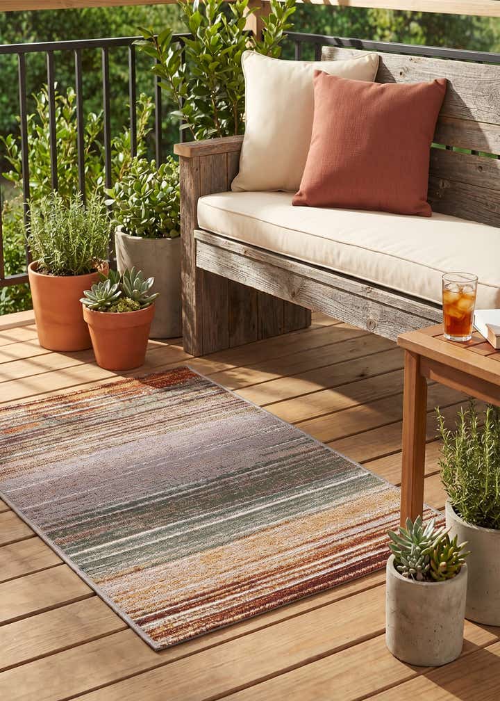 2' x 3' Easy-Clean Modern Indoor / Outdoor Rug