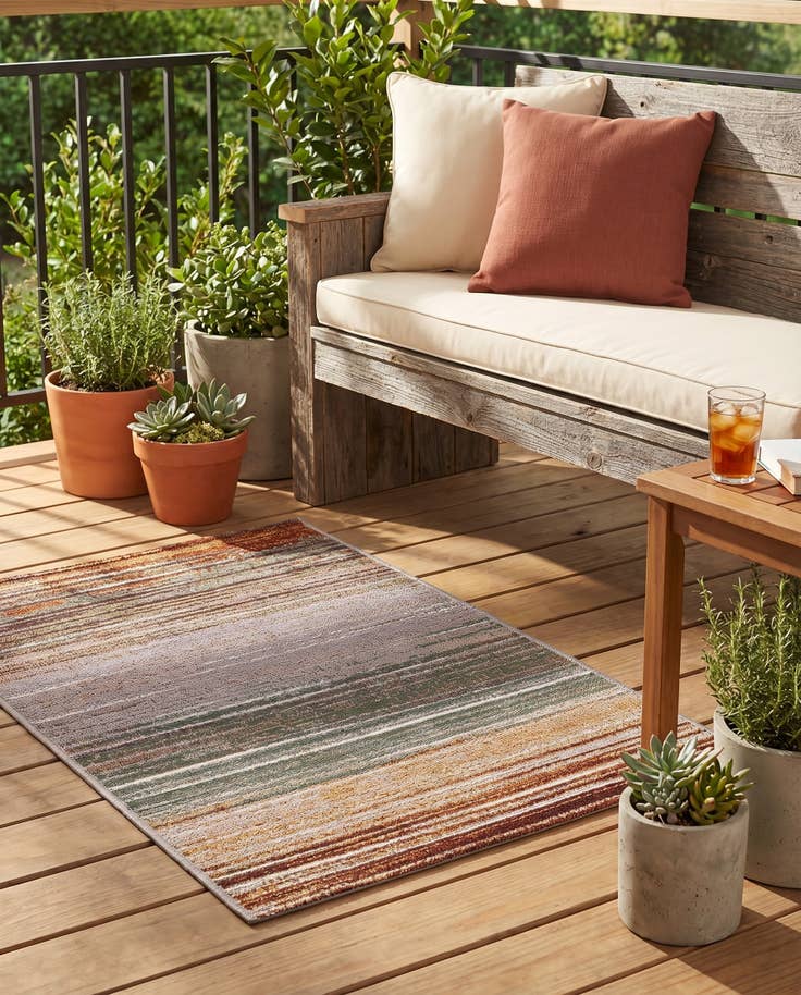 Detail image of 2' x 3' Easy-Clean Modern Indoor / Outdoor Rug