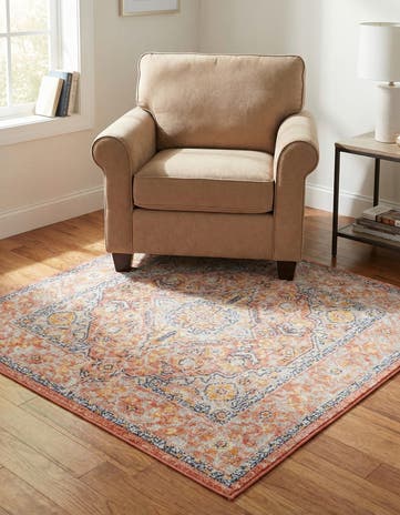 Brick Red Lola Square Rug