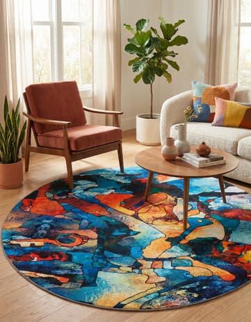7' 10 x 7' 10 Yara Round Rug