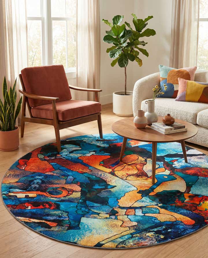 7' 10 x 7' 10 Yara Round Rug