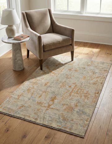 3' 10 x 5' 11 Hand Knotted Oushak Wool Rug
