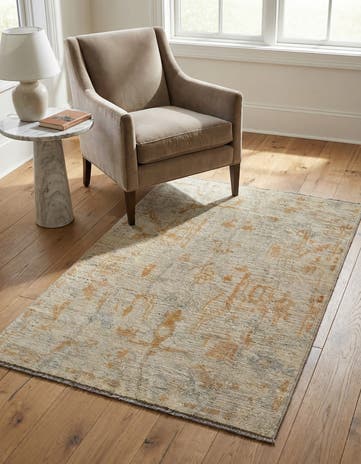 3' 10 x 5' 11 Hand Knotted Oushak Wool Rug