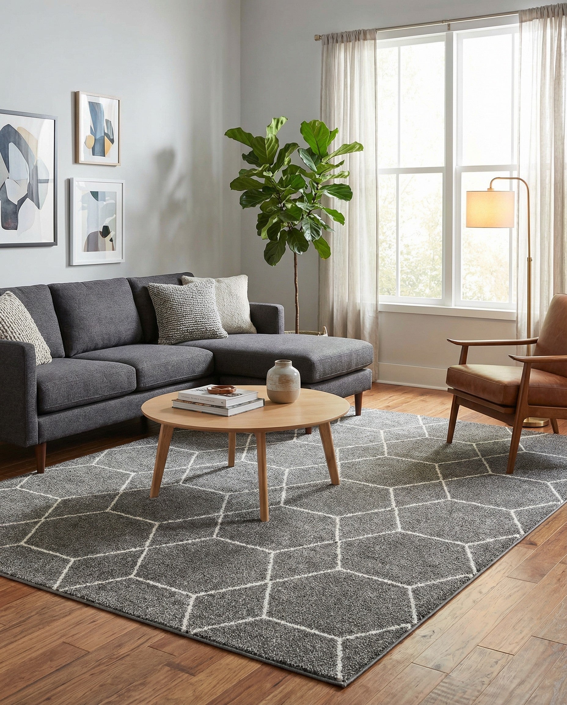 7' 10 x 10' Trellis Frieze Rug