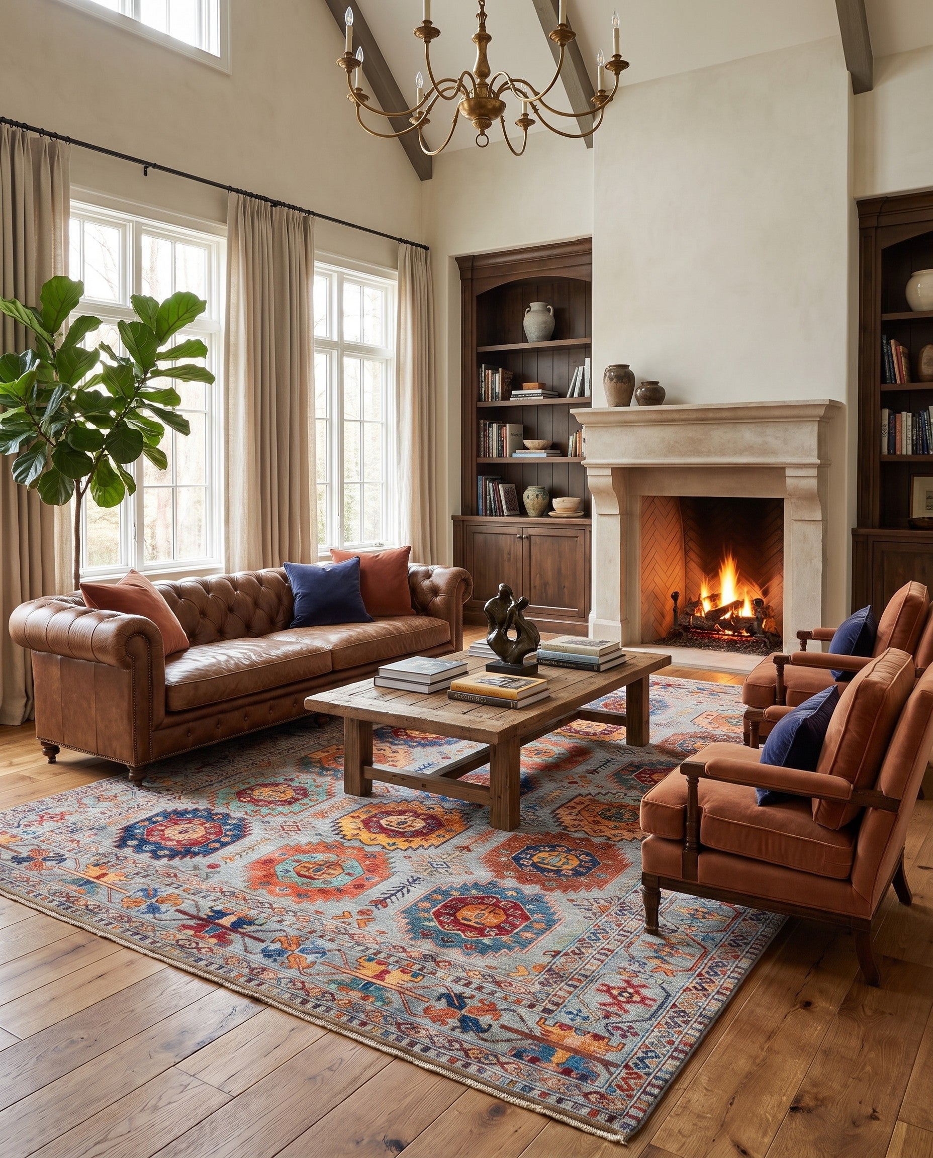 6' 11 x 9' 8 Hand Knotted Ariana Ziegler Rug