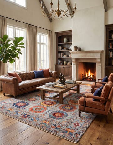 6' 11 x 9' 8 Hand Knotted Ariana Ziegler Rug