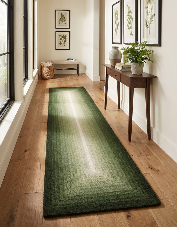 Detail image of 2' 7 x 12' Ombre Wool Runner Rug