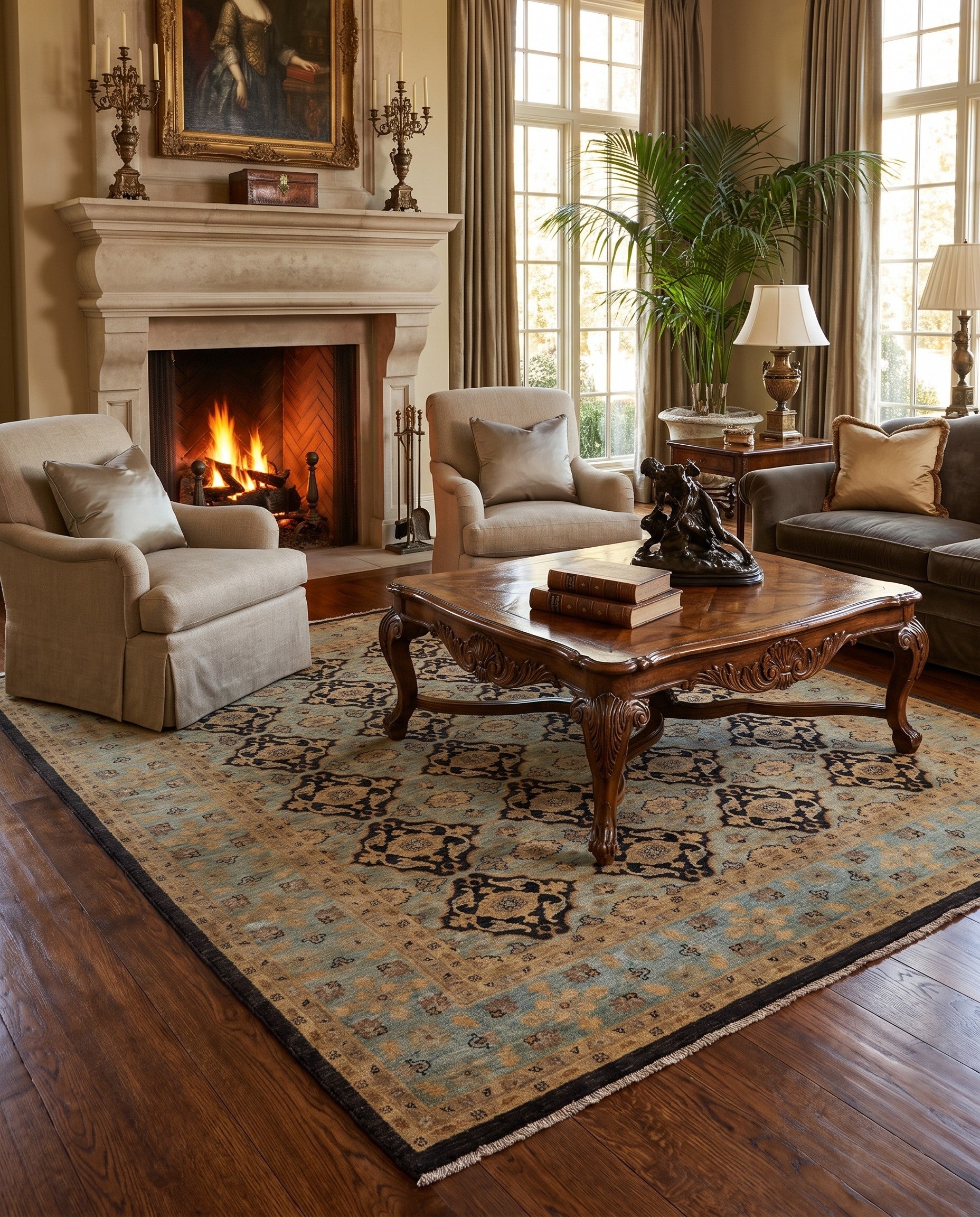 8' 2 x 9' 8 Hand Knotted Ziegler Rug