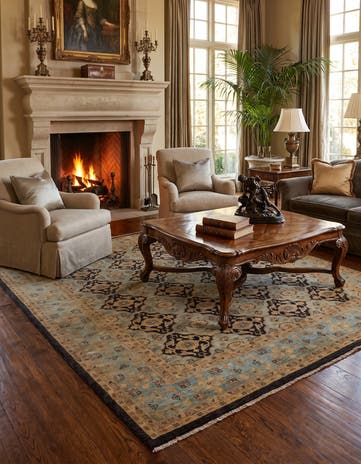 8' 2 x 9' 8 Hand Knotted Ziegler Rug