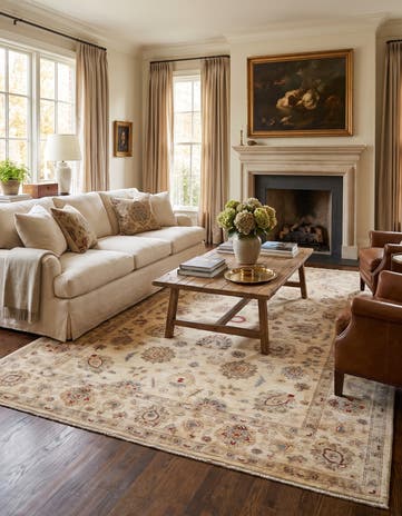 6' 10 x 9' 11 Hand Knotted Ziegler Rug