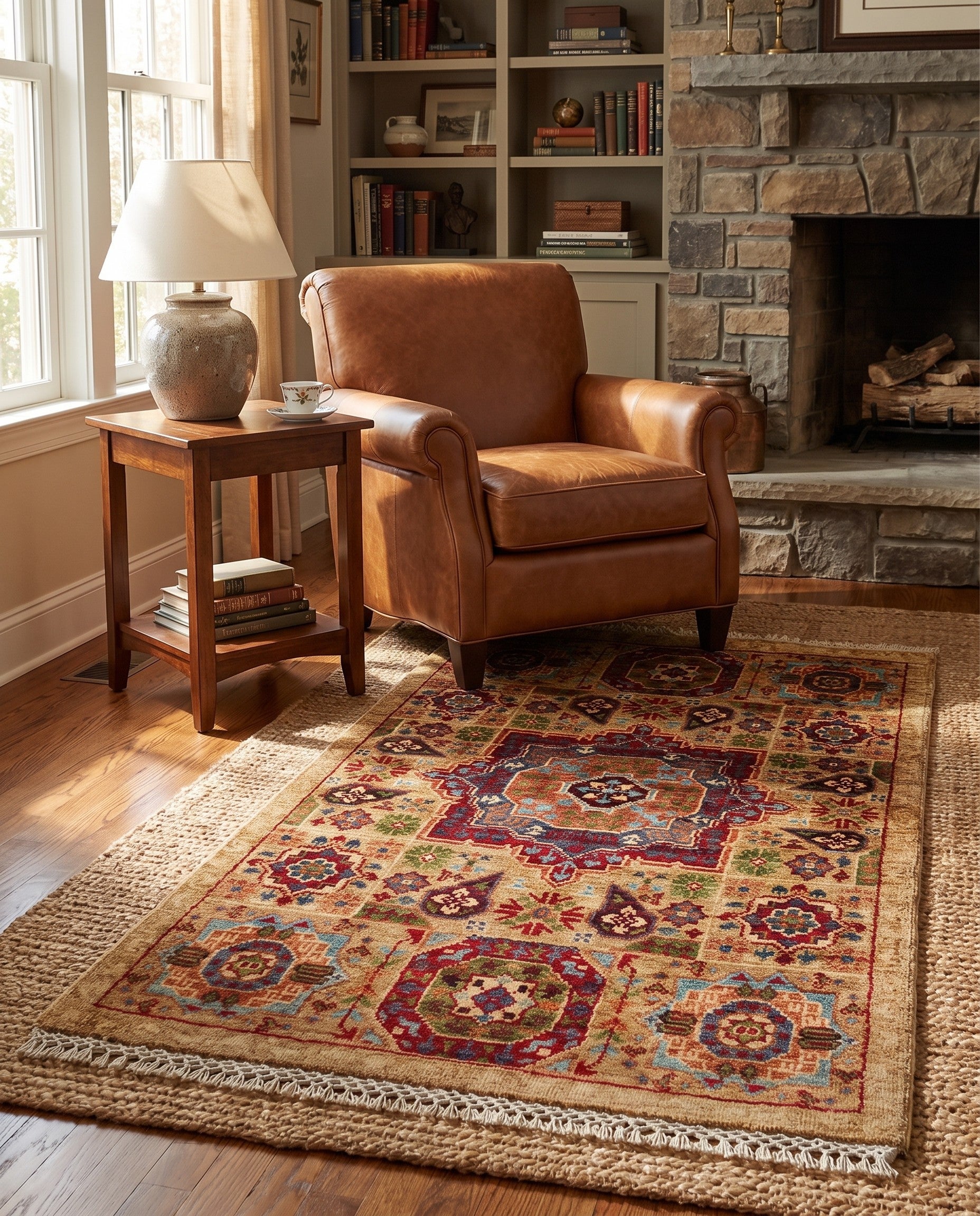 1' 10 x 3' Hand Knotted Mamluk Ziegler Rug