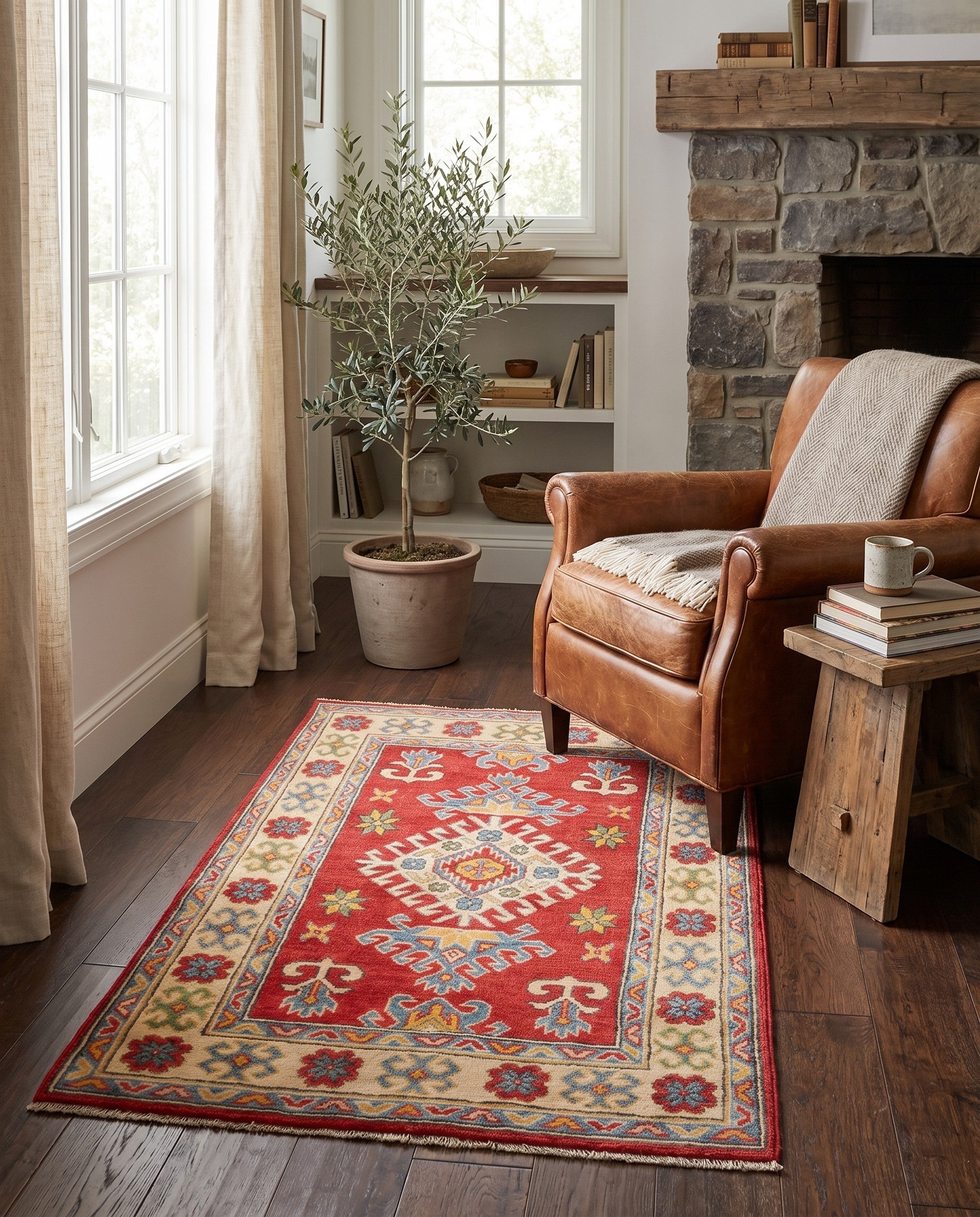 2' 9 x 4' 1 Hand Knotted Kazak Rug