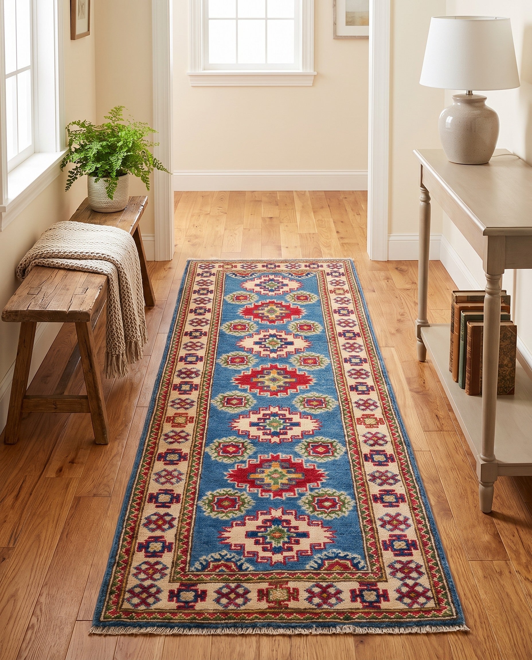 2' x 6' 1 Hand Knotted Kazak Runner Rug