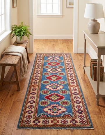 2' x 6' 1 Hand Knotted Kazak Runner Rug