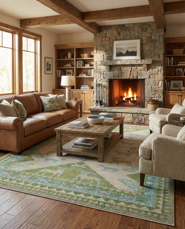 Detail image of 9' x 12' Washable Mesa Rug