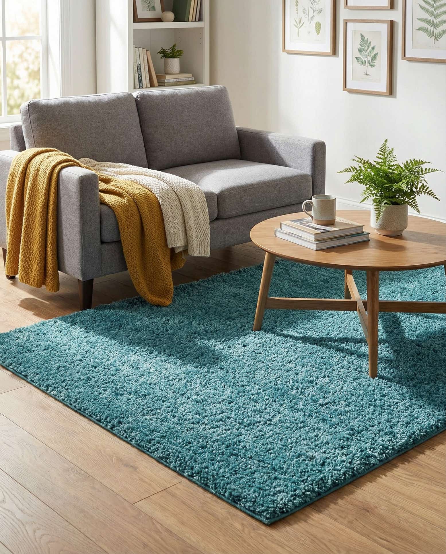 4' x 6' Soft Solid Shag Rug