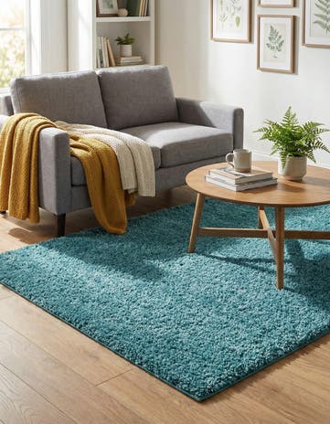 4' x 6' Soft Solid Shag Rug