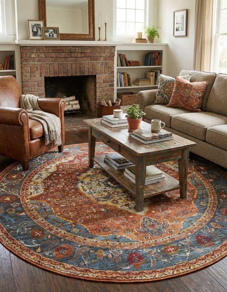 Detail image of 5' 5 x 5' 5 Santiago Round Rug