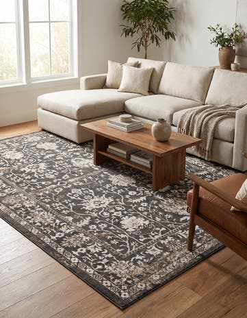 Charcoal Kamala Washable Rug