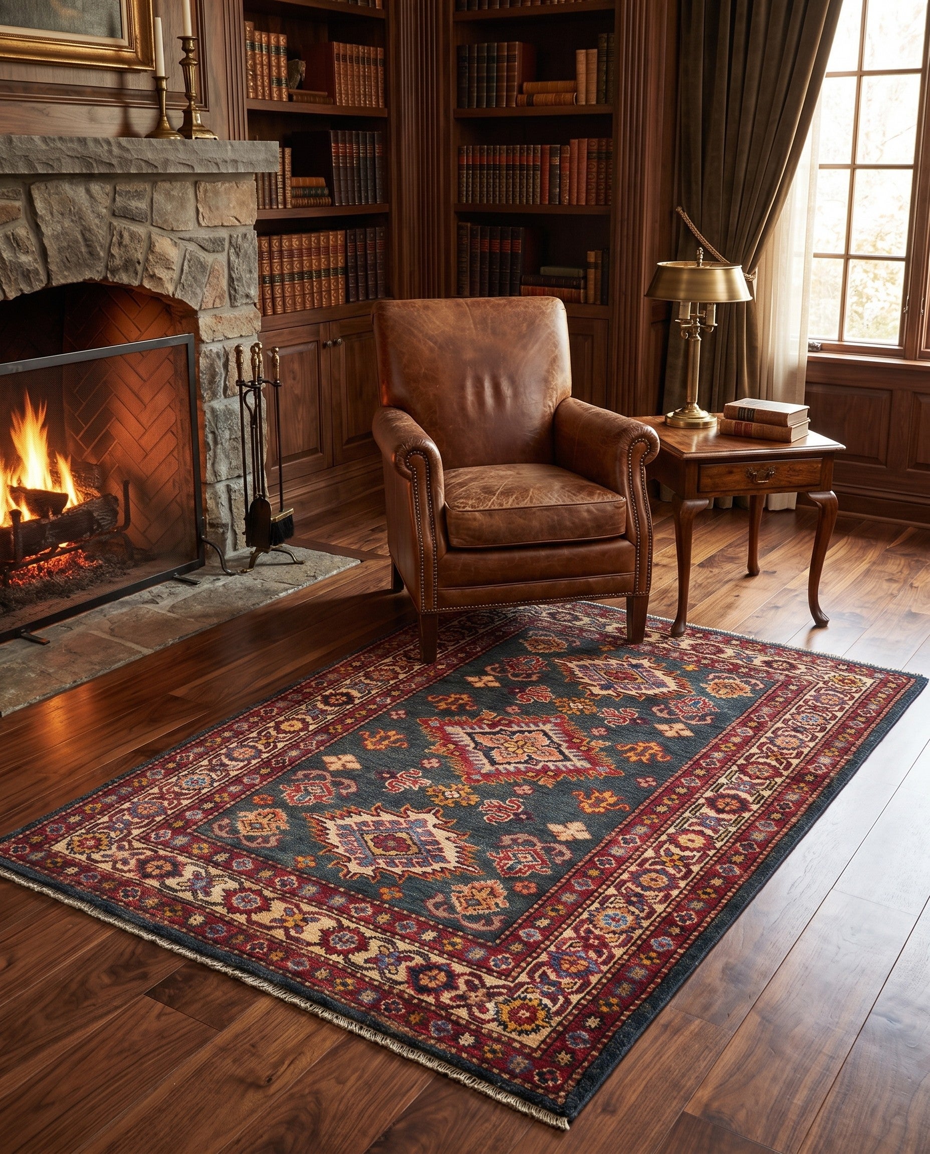 2' 11 x 4' 2 Hand Knotted Kazak Rug