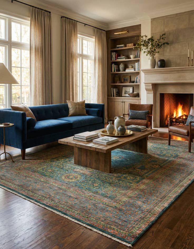 Detail image of 5' 9 x 7' 9 Hand Knotted Amina Rug