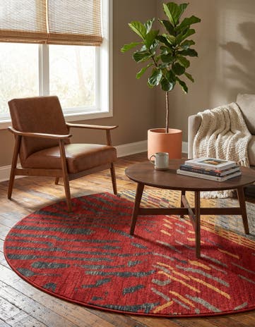 6' x 6' Kashkuli Gabbeh Round Rug