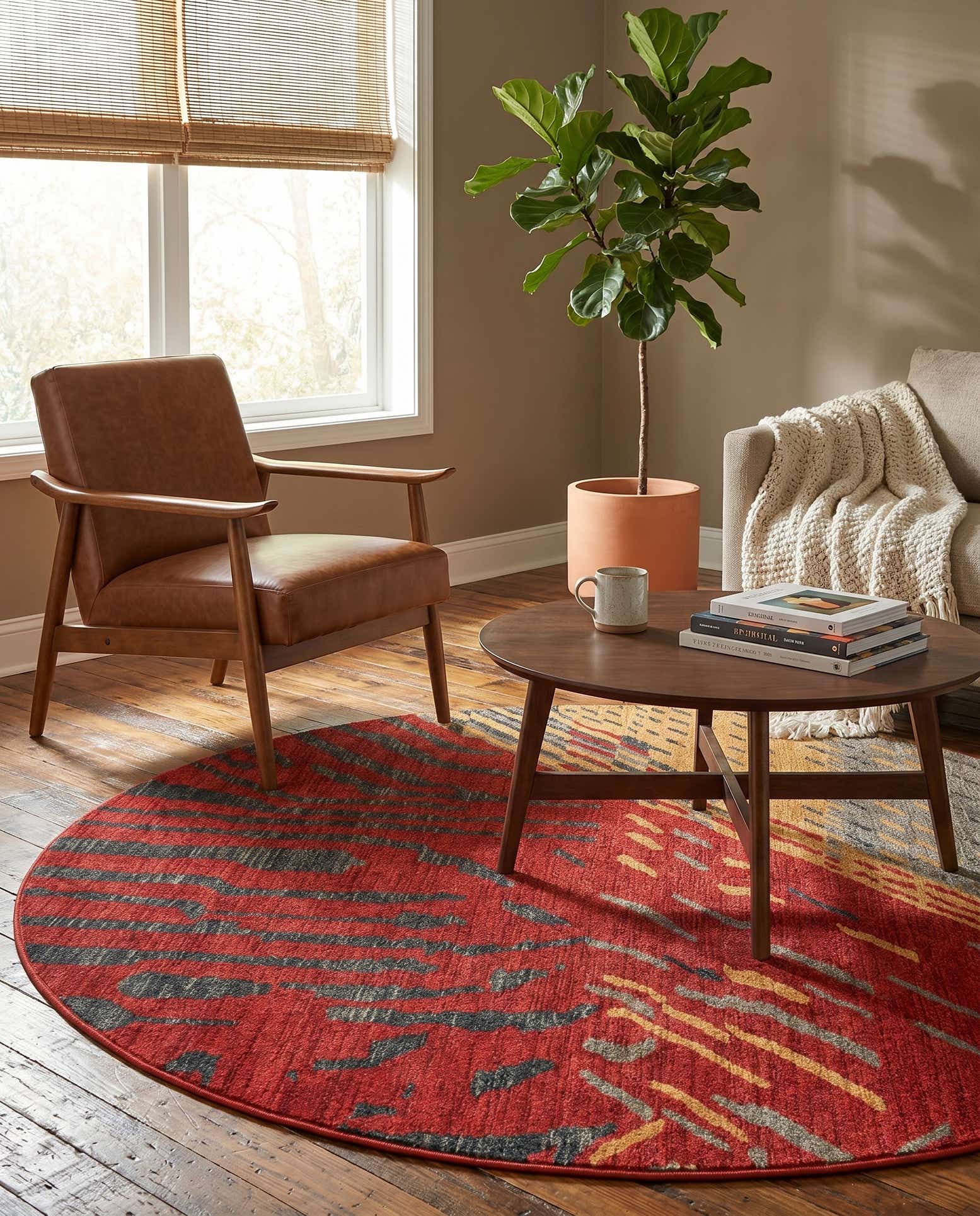 6' x 6' Kashkuli Gabbeh Round Rug