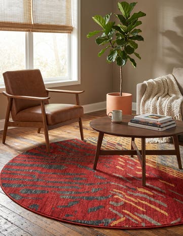6' x 6' Kashkuli Gabbeh Round Rug